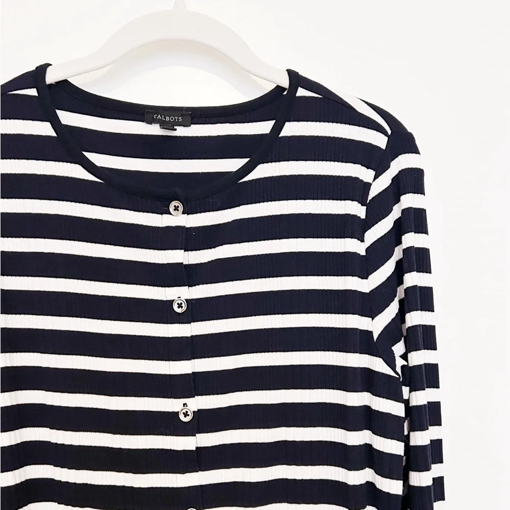 Talbots Variegated Ribbed Cardigan - Picture 5 of 7